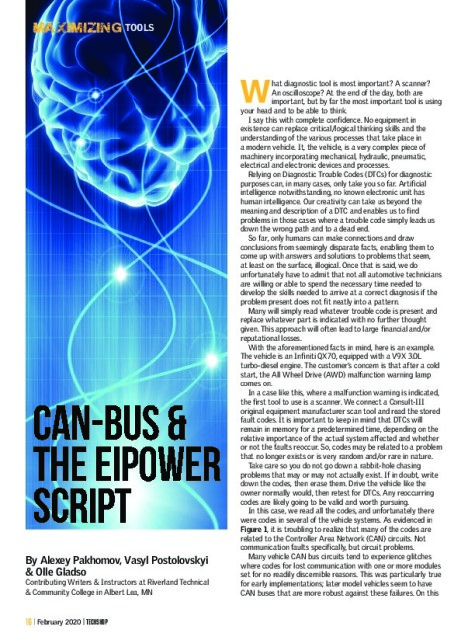 CAN-bus & The ElPower script.February 2020 | TechShop